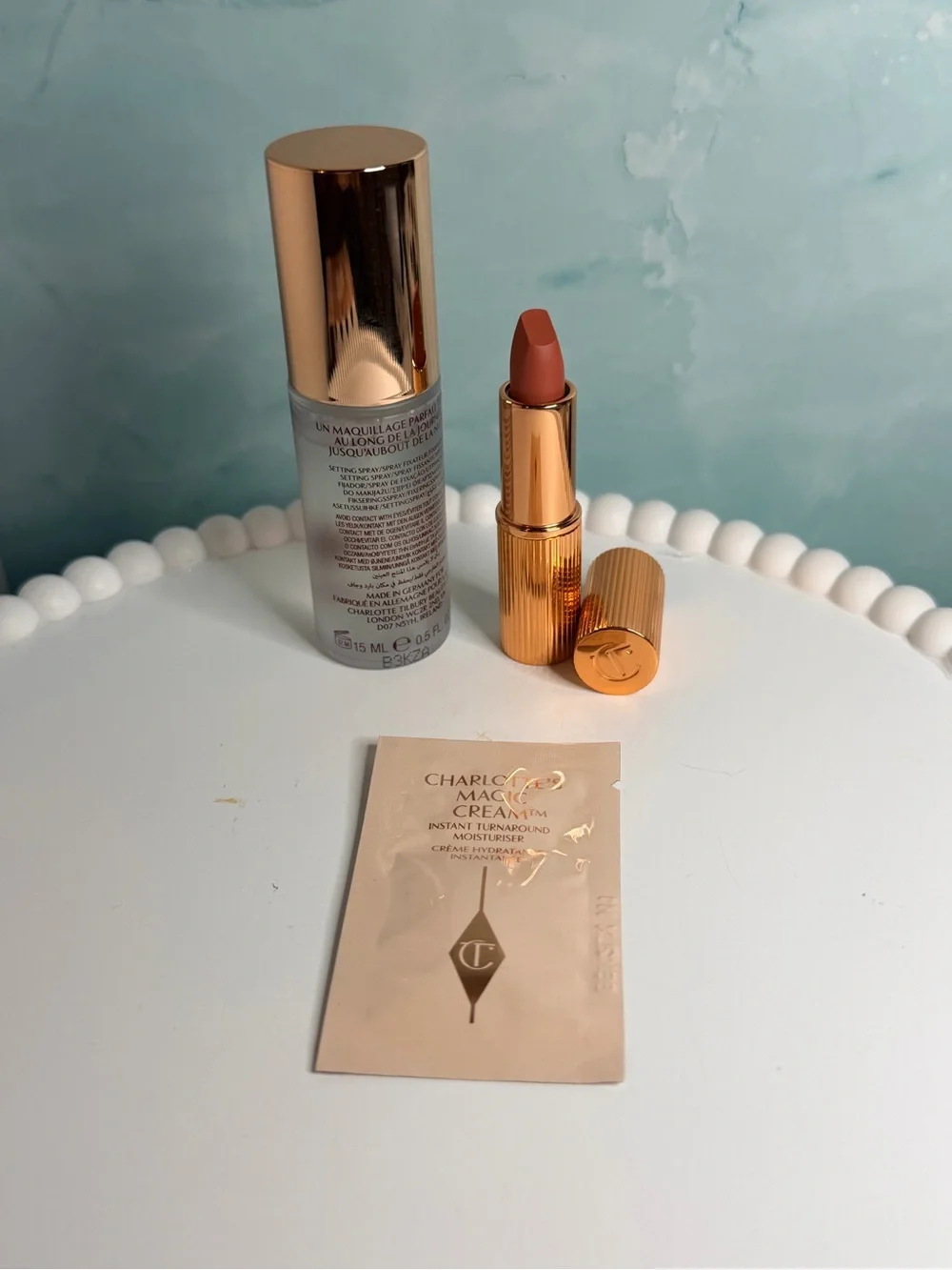 Charlotte Tilbury Setting Spray & Pillow Talk Matte Revolution Lipstick Duo